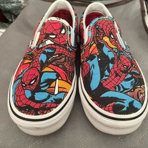 Marvel Spiderman Red and Blue Graphic Slip-Ons
